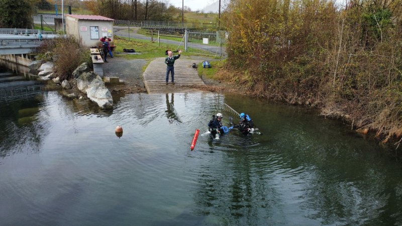 Photo d'équipe depuis le ciel